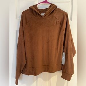 Faux Suede Feel Hoodie